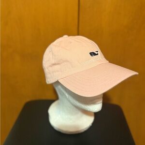 Vineyard Vines Pink Whale Cap with Navy Logo